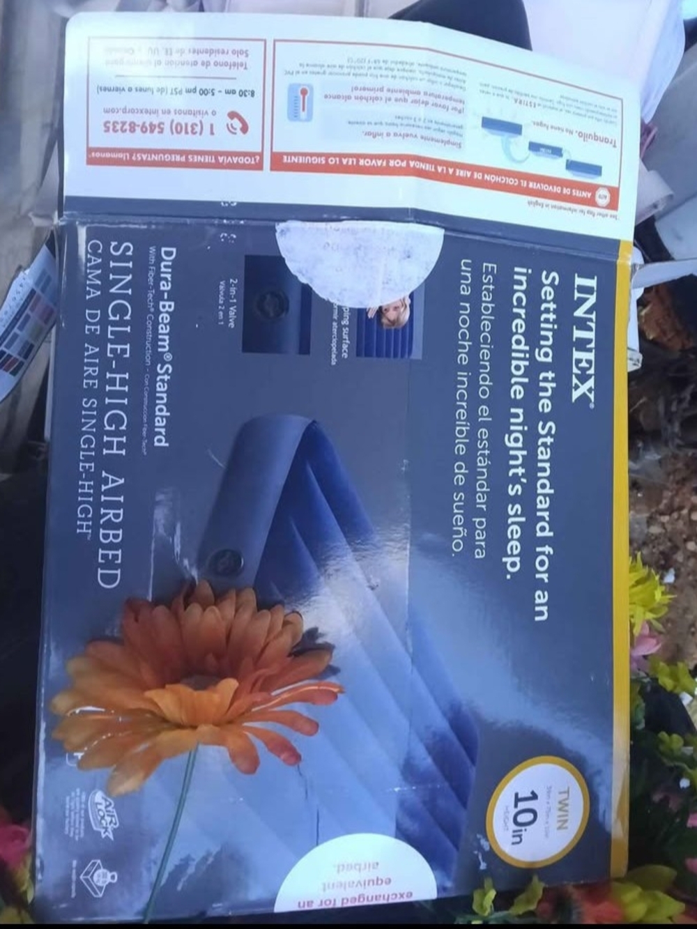 Single-High Airbed - Blue (Twin)